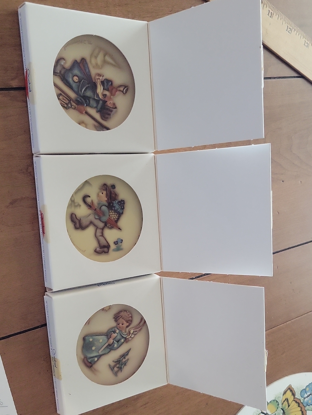Vintage Hummel Miniature Decoratve Plates Set Of 3